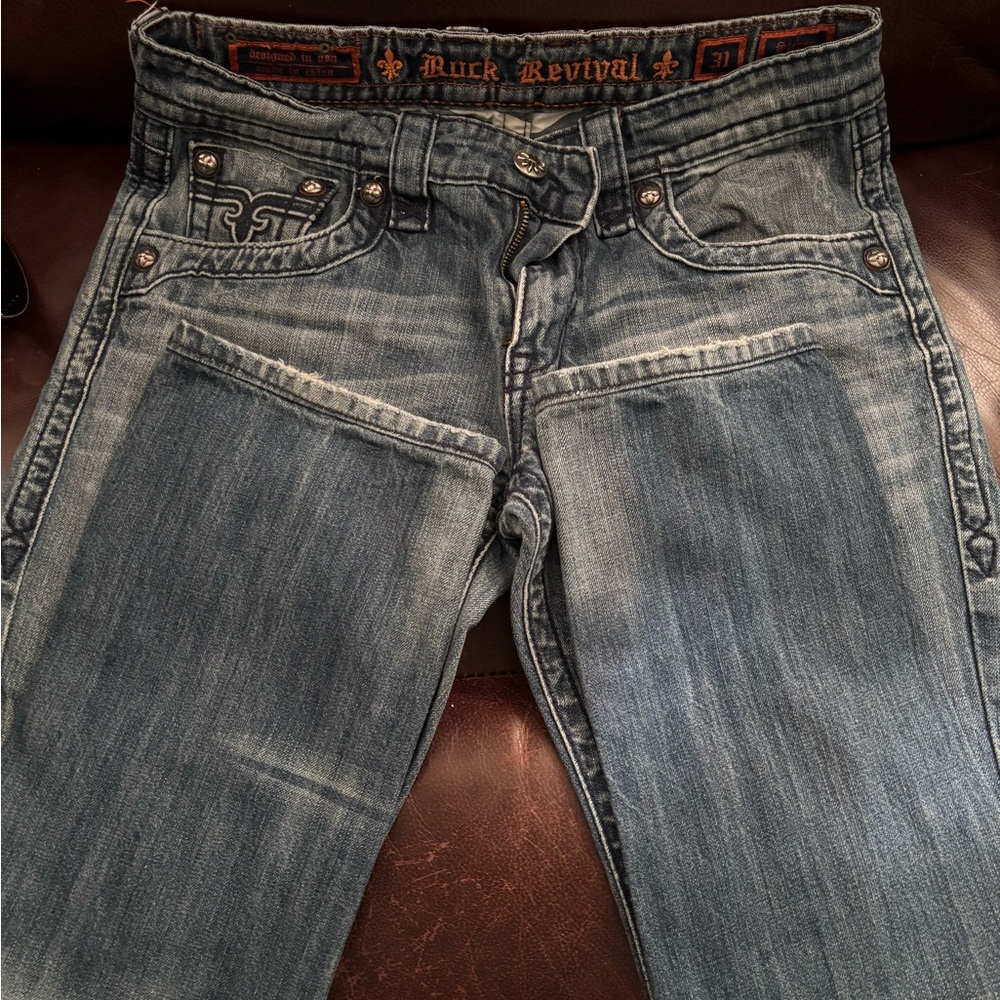 Rock Revival Blue Straight Leg Jeans